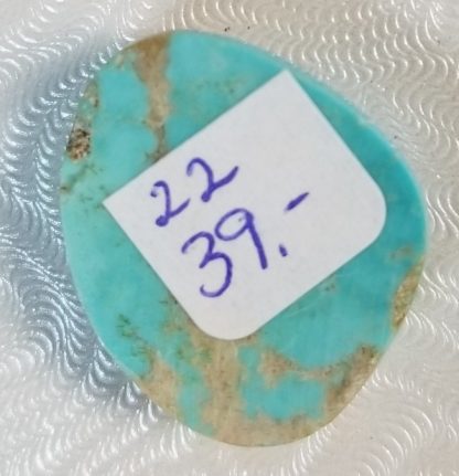 Turquoise cabochon healing stone at the Rock Shop